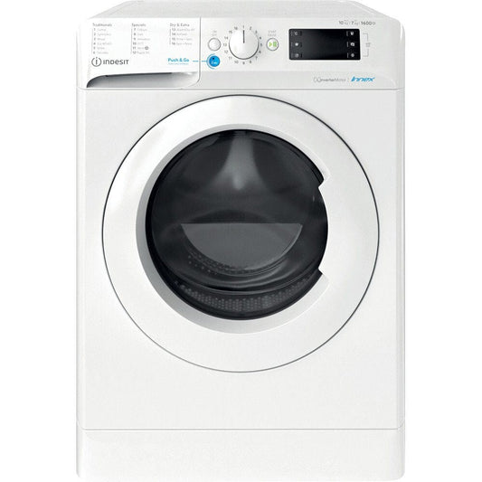 Indesit BDE107625XWUKN 10Kg / 7Kg Washer Dryer With 1600 Rpm, 59.5cm Wide - White | Atlantic Electrics