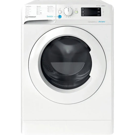 Indesit BDE86436XWUKN 8kg Wash 6kg Dry 1400rpm Freestanding Washer Dryer - White | Atlantic Electrics