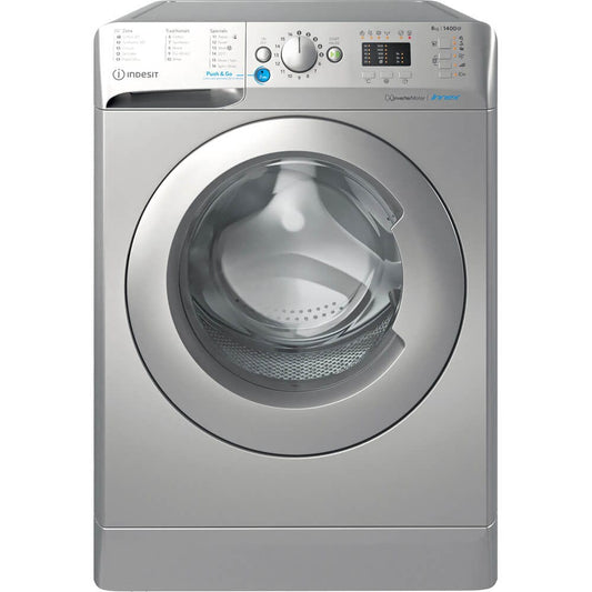 Indesit BWA81485XSUK Washing Machine 1400rpm 8Kg Silver | Atlantic Electrics