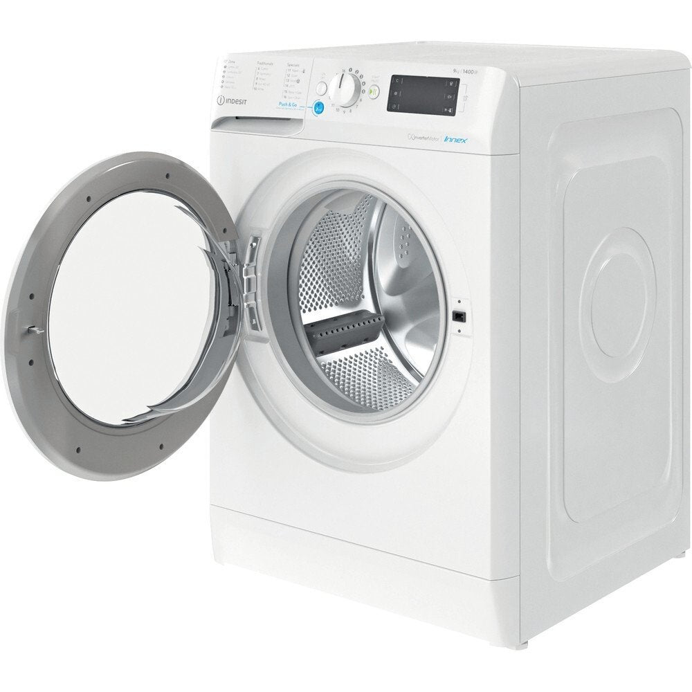 Indesit BWE91496XWUKN 9kg Washing Machine, 1400 rpm, 59.5cm Wide - White | Atlantic Electrics - 39478072180959 