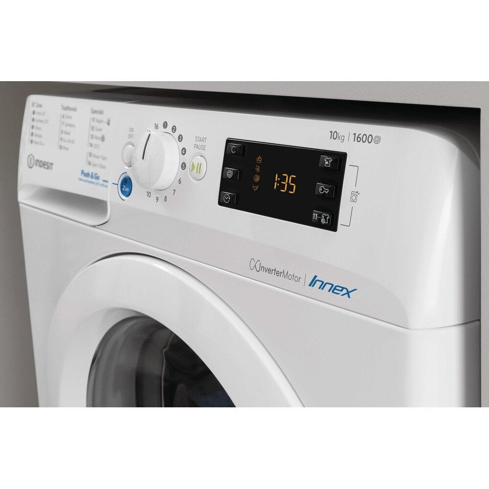 Indesit BWE91496XWUKN 9kg Washing Machine, 1400 rpm, 59.5cm Wide - White | Atlantic Electrics - 39478072246495 