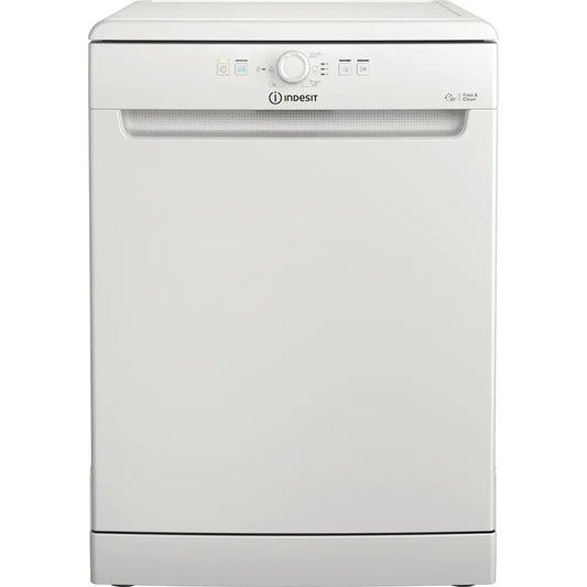 Indesit D2FHK26 Freestanding Standard Dishwasher, 14 Place Settings, 60cm Wide - White | Atlantic Electrics