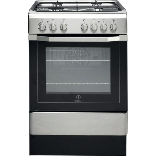 Indesit I6G52X 60cm Single Oven Dual Fuel Cooker - Stainless Steel | Atlantic Electrics