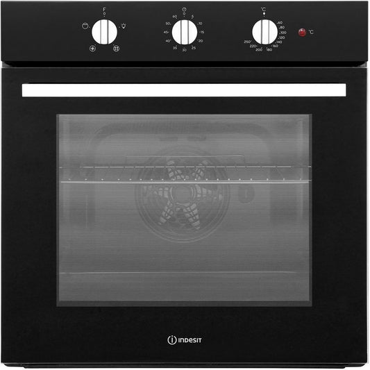 Indesit IFW6330BL Four Function Electric Built-in Single Oven Black | Atlantic Electrics