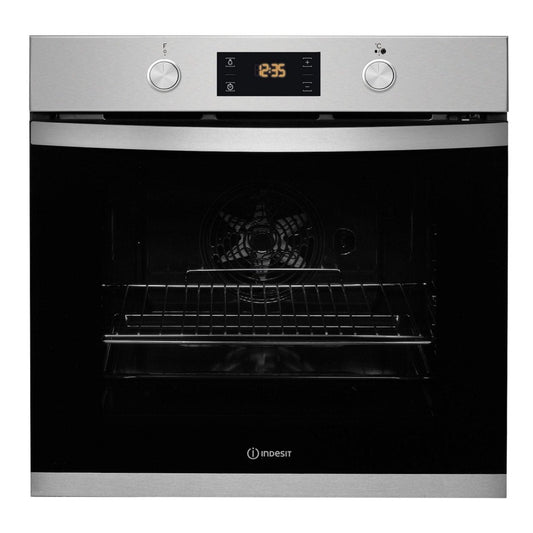 Indesit KFW3841JHIXUK Single Built In Electric Oven Stainless Steel | Atlantic Electrics