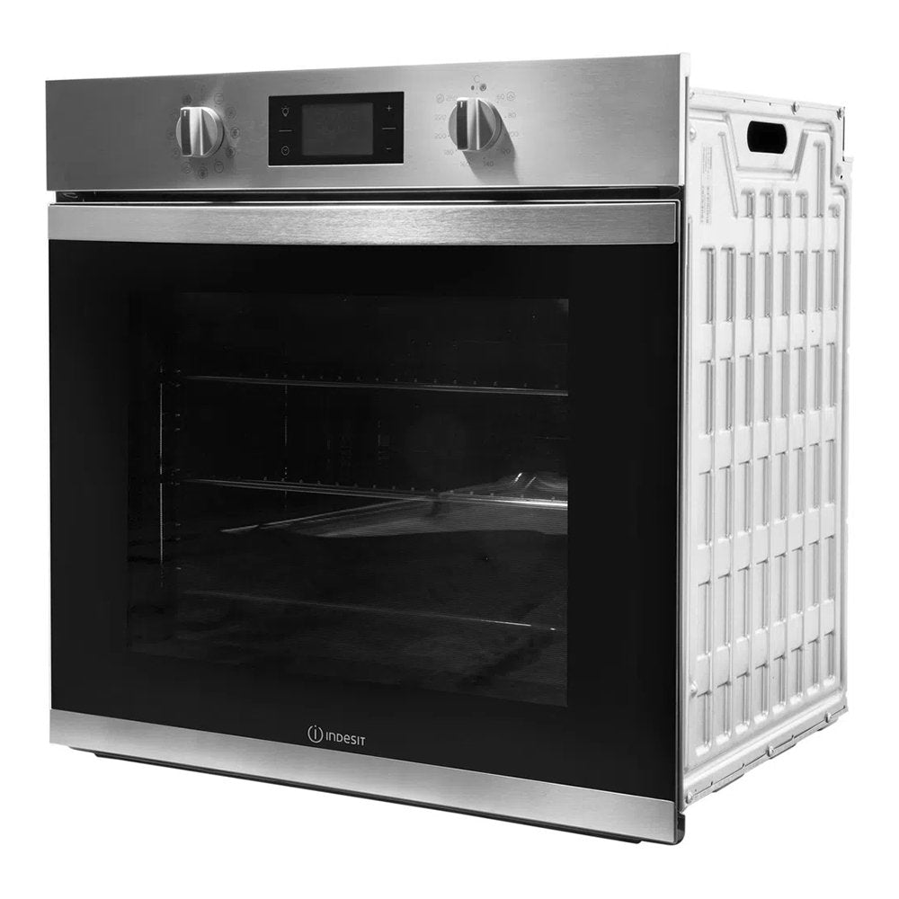 Indesit KFWS3844HIXUK 71 Litre Built-In Electric Single Oven, 59.5cm Wide - Stainless Steel | Atlantic Electrics - 39478102884575 