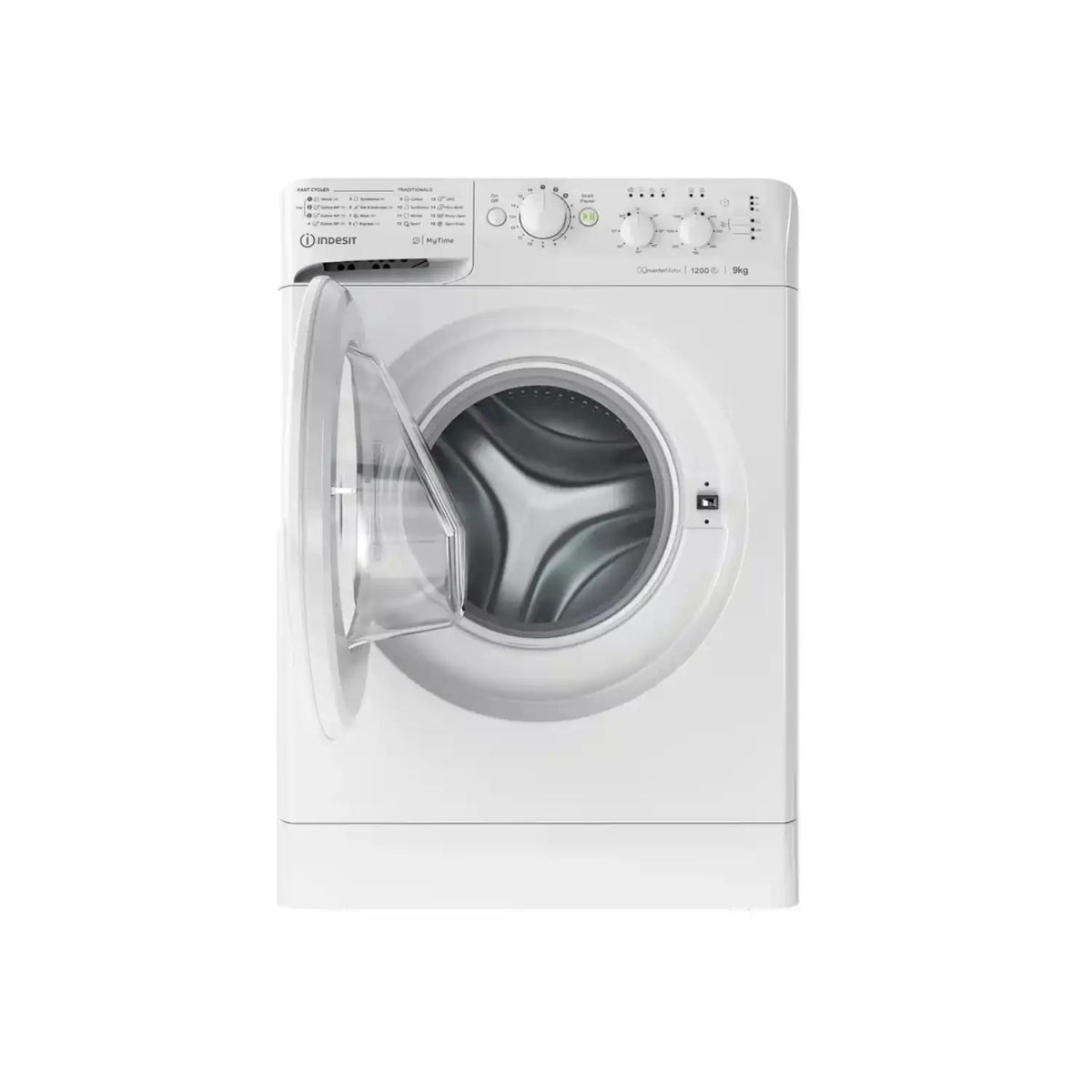 Indesit MTWC91295WUKN Freestanding Washing Machine, 9Kg 1200 rpm, 59.5cm Wide - White | Atlantic Electrics