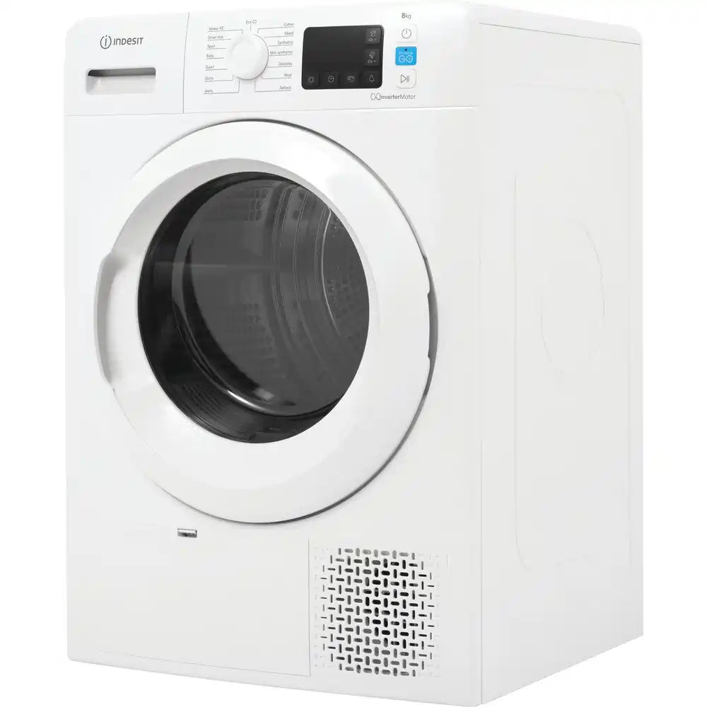 Indesit YTM1183XUK Freestanding Heat Pump Tumble Dryer, 8 Kg 59.5cm Wide - White | Atlantic Electrics - 40743703773407 