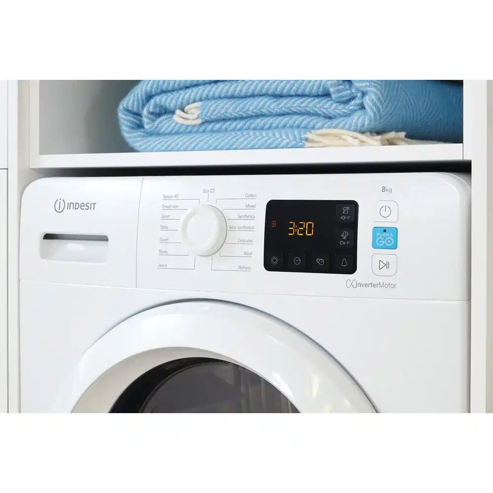 Indesit YTM1183XUK Freestanding Heat Pump Tumble Dryer, 8 Kg 59.5cm Wide - White | Atlantic Electrics - 40743703871711 