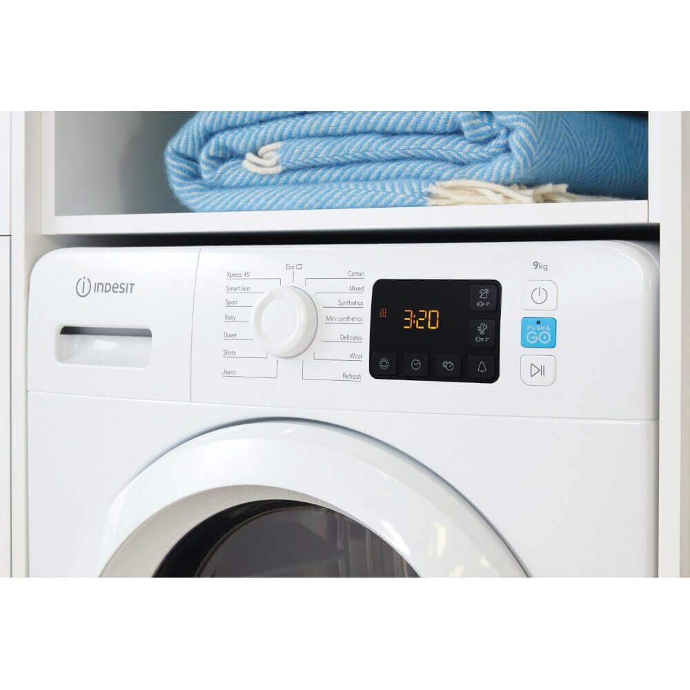 Indesit YTM1192XUK 9Kg Heat Pump Condenser Dryer In White | Atlantic Electrics