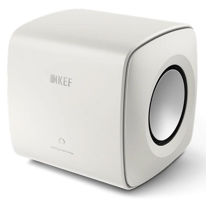 Kef KC62 1000W Ultra Compact Subwoofer - Mineral White | Atlantic Electrics - 39478112387295 