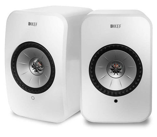 Kef LSX White Active Wireless Bookshelf Speakers with Bluetooth,Airplay 2 | Atlantic Electrics