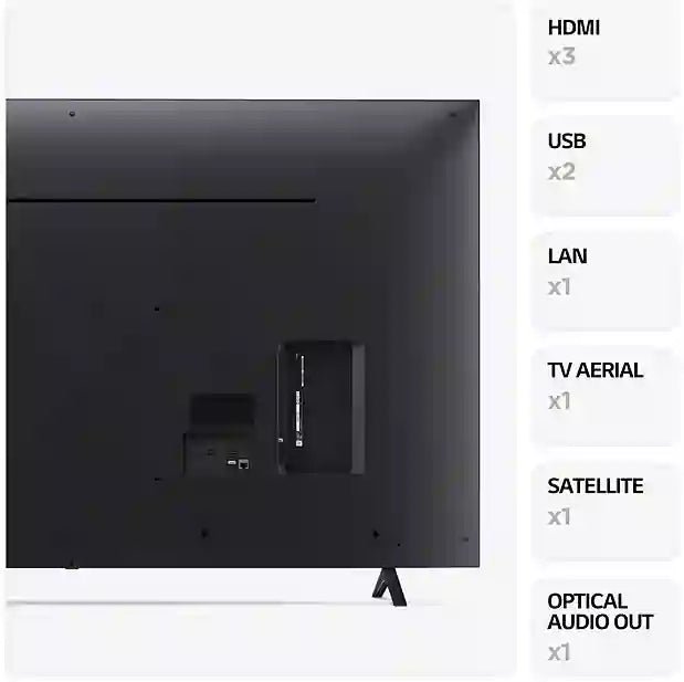 LG 50UR78006LK (2023) LED HDR 4K Ultra HD Smart TV, 50 inch with Freeview Play/Freesat HD, Dark Gray | Atlantic Electrics - 40157517840607 