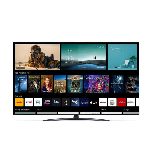 LG 65UP81006LR (2021) LED HDR 4K Ultra HD Smart TV, 65 inch with Freeview Play-Freesat HD, Black | Atlantic Electrics