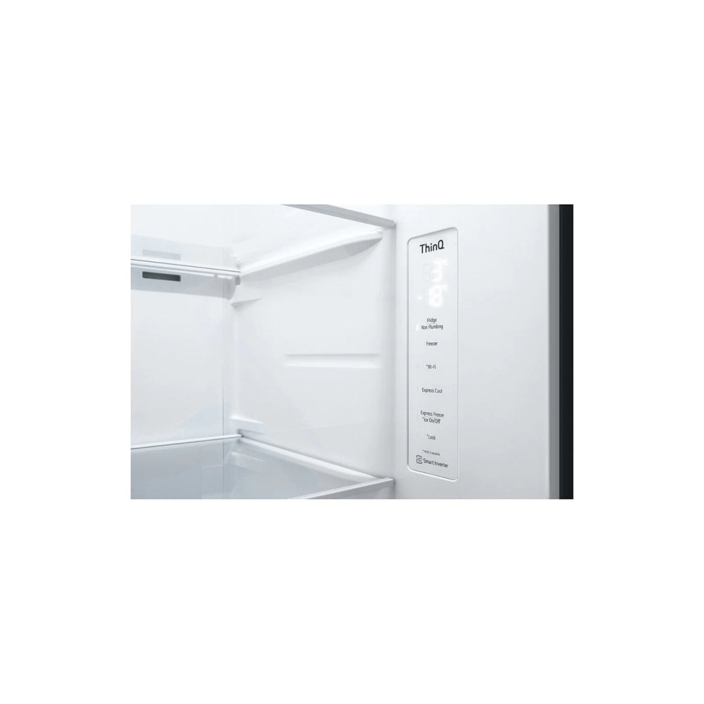 LG NatureFRESH™ GSLV71PZTF Non-Plumbed Total No Frost American Fridge Freezer - Steel | Atlantic Electrics - 39478157181151 