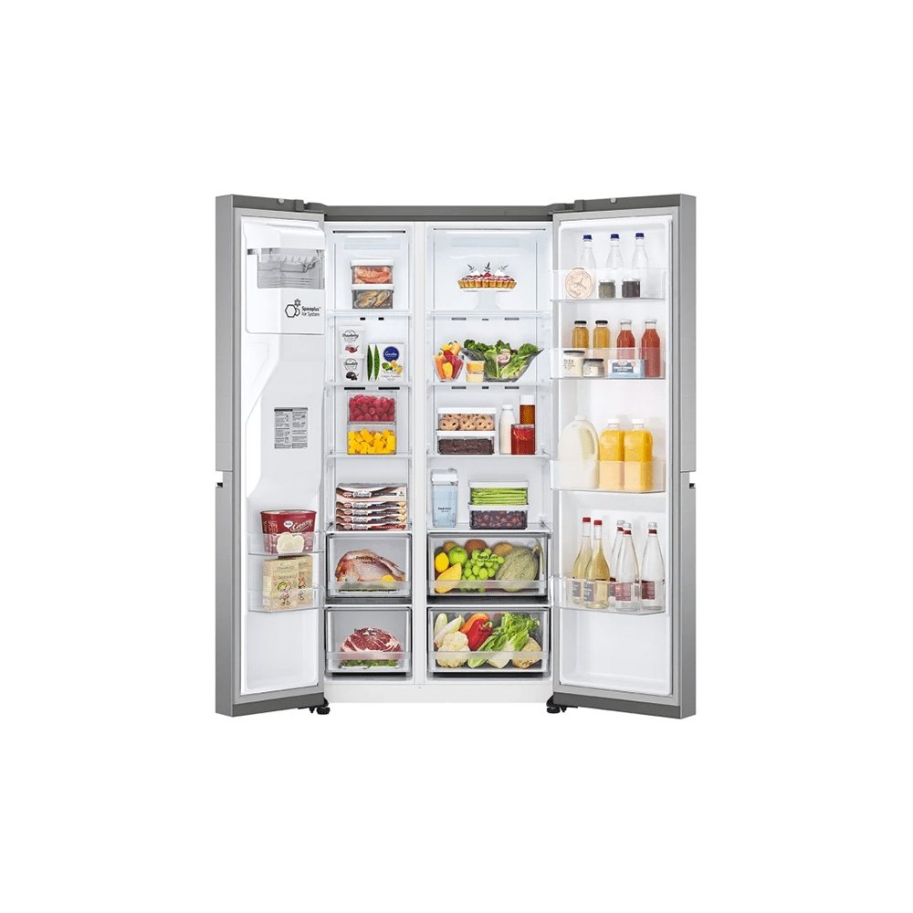 LG NatureFRESH™ GSLV71PZTF Non-Plumbed Total No Frost American Fridge Freezer - Steel | Atlantic Electrics - 39478157050079 