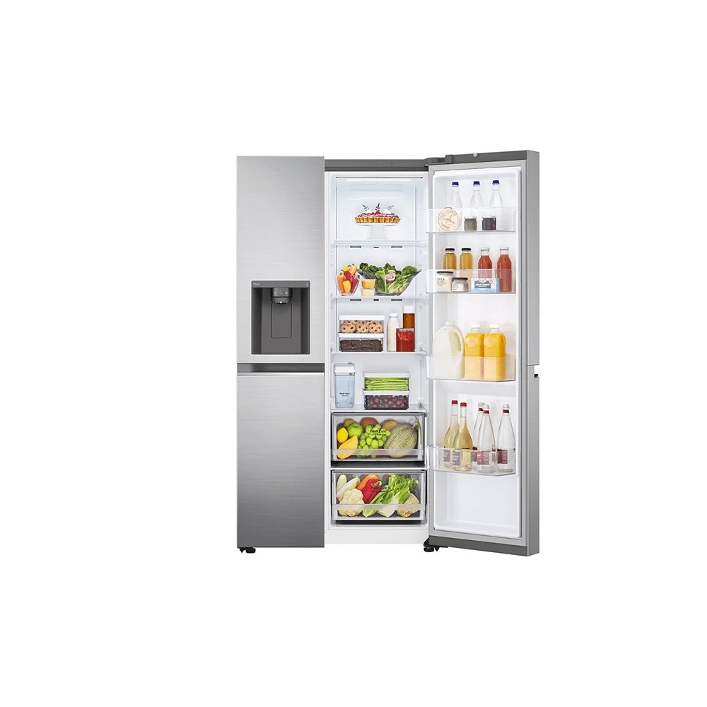 LG NatureFRESH™ GSLV71PZTF Non-Plumbed Total No Frost American Fridge Freezer - Steel | Atlantic Electrics - 39478157344991 