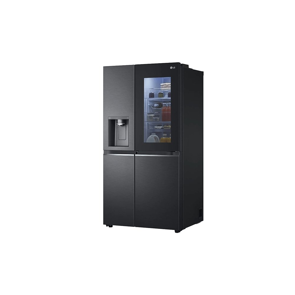 LG GSXV90MCAE 635 Litre Frost Free Plumbed American Style Fridge Freezer, 91.3cm Wide - Matte Black | Atlantic Electrics