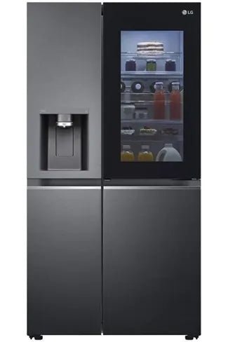 LG GSXV90MCAL Matt Black American Style Fridge Freezer 416 liters/219 liters- Black | Atlantic Electrics