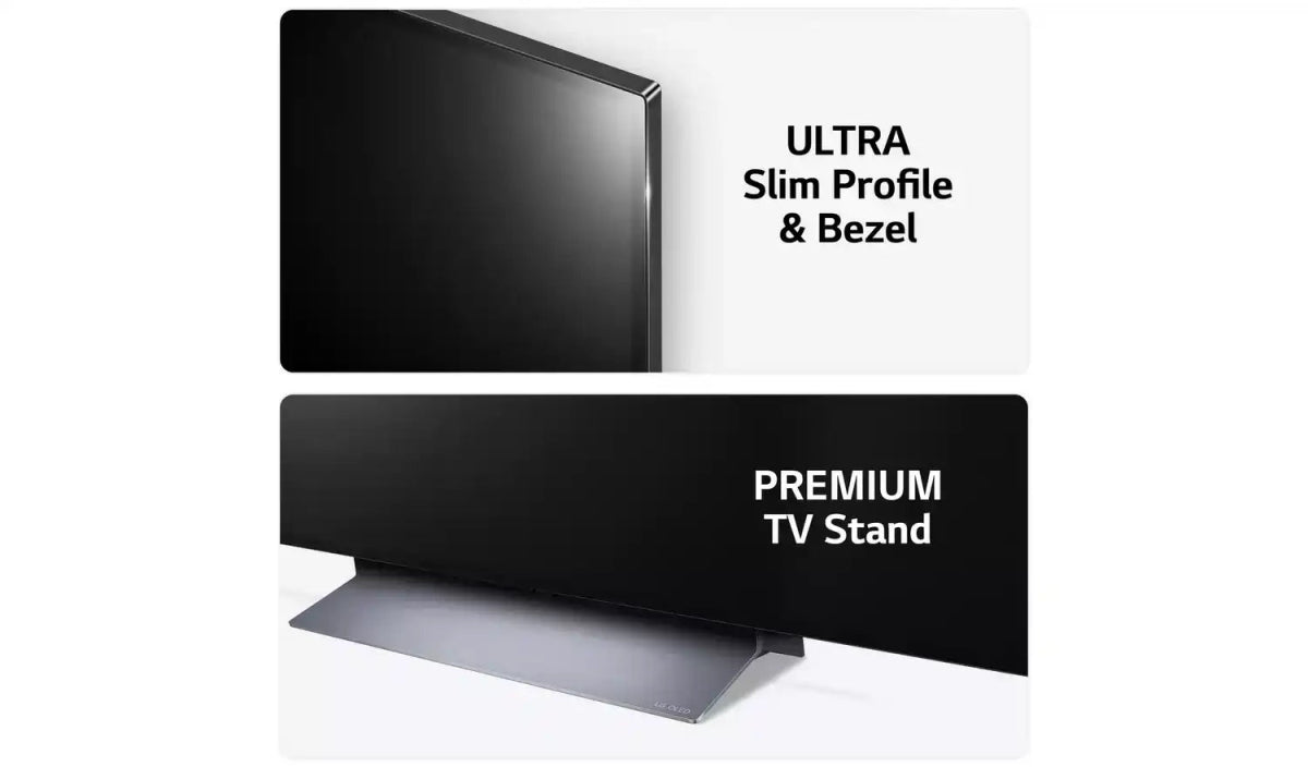 LG OLED83C34LA (2023) OLED HDR 4K Ultra HD Smart TV, 83 inch with Freeview Play/Freesat HD & Dolby Atmos - Dark Titan | Atlantic Electrics