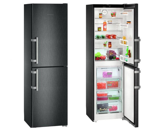 Liebherr CNBS3915 350 Litre Comfort Freestanding Fridge Freezer with NoFrost- 60cm Wide- BlackSteel | Atlantic Electrics