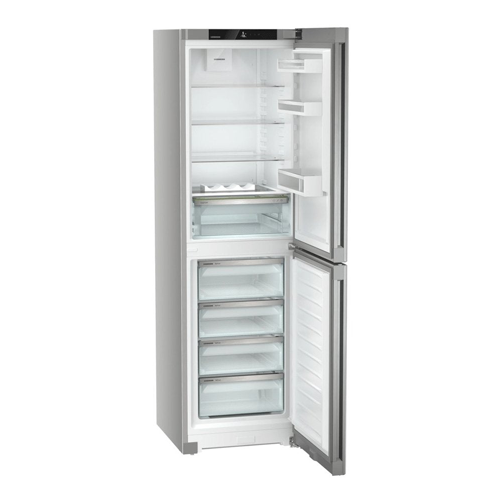 Liebherr CNSFD5704 Pure 359 Litre Combined Fridge-Freezer, 4 Freezer Drawers, with NoFrost, EasyFresh- 59.7cm Wide, SteelFinish | Atlantic Electrics - 39478177726687 