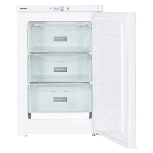 Liebherr G1213 97 Litre Under Counter Freezer with SmartFrost, FrostProtect, 3 Freezer Drawers- 55.3cm Wide | Atlantic Electrics
