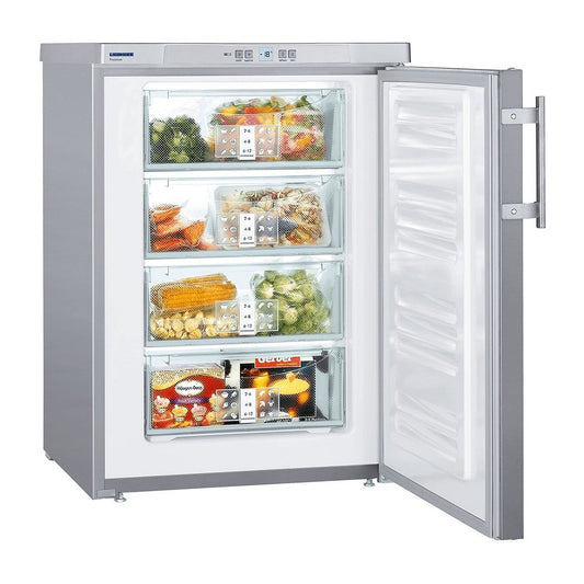 Liebherr GPESF1476 102 Litre Freestanding Upright Freezer, 60cm Wide - Stainless Steel | Atlantic Electrics