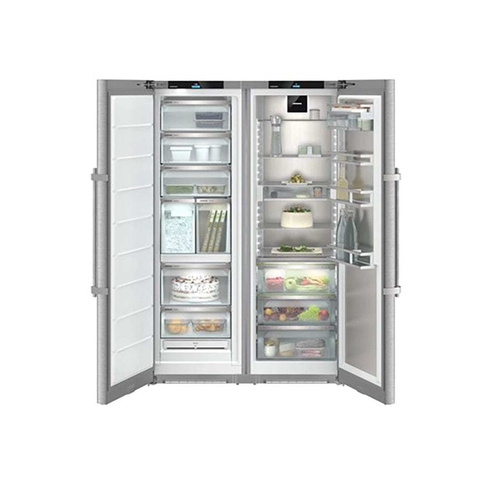 Liebherr Peak XRFst5295 665L No Frost Steel Side by Side Fridge Freezer | Atlantic Electrics - 39478209544415 