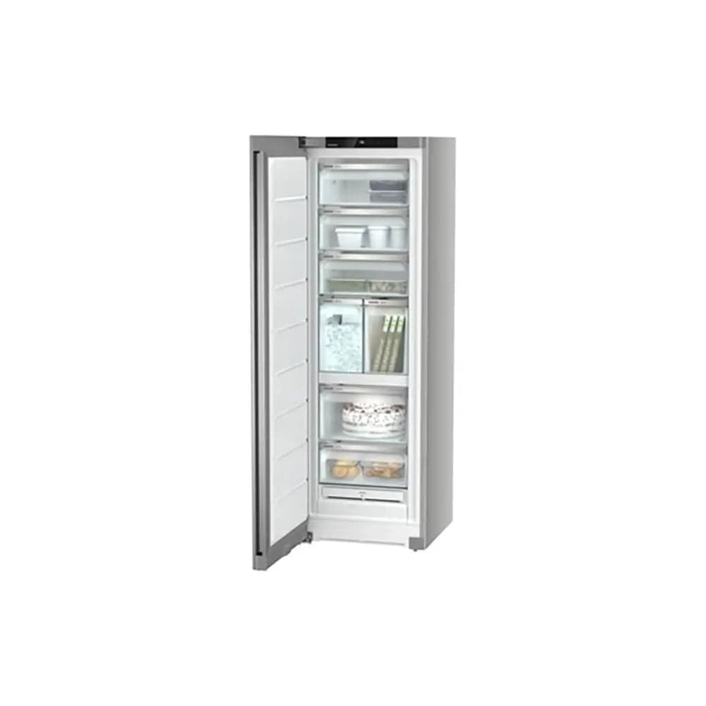 Liebherr Plus SFNsfe5247 185.5x60cm 278L No Frost Stainless Steel Tall Freezer with Ice Maker | Atlantic Electrics