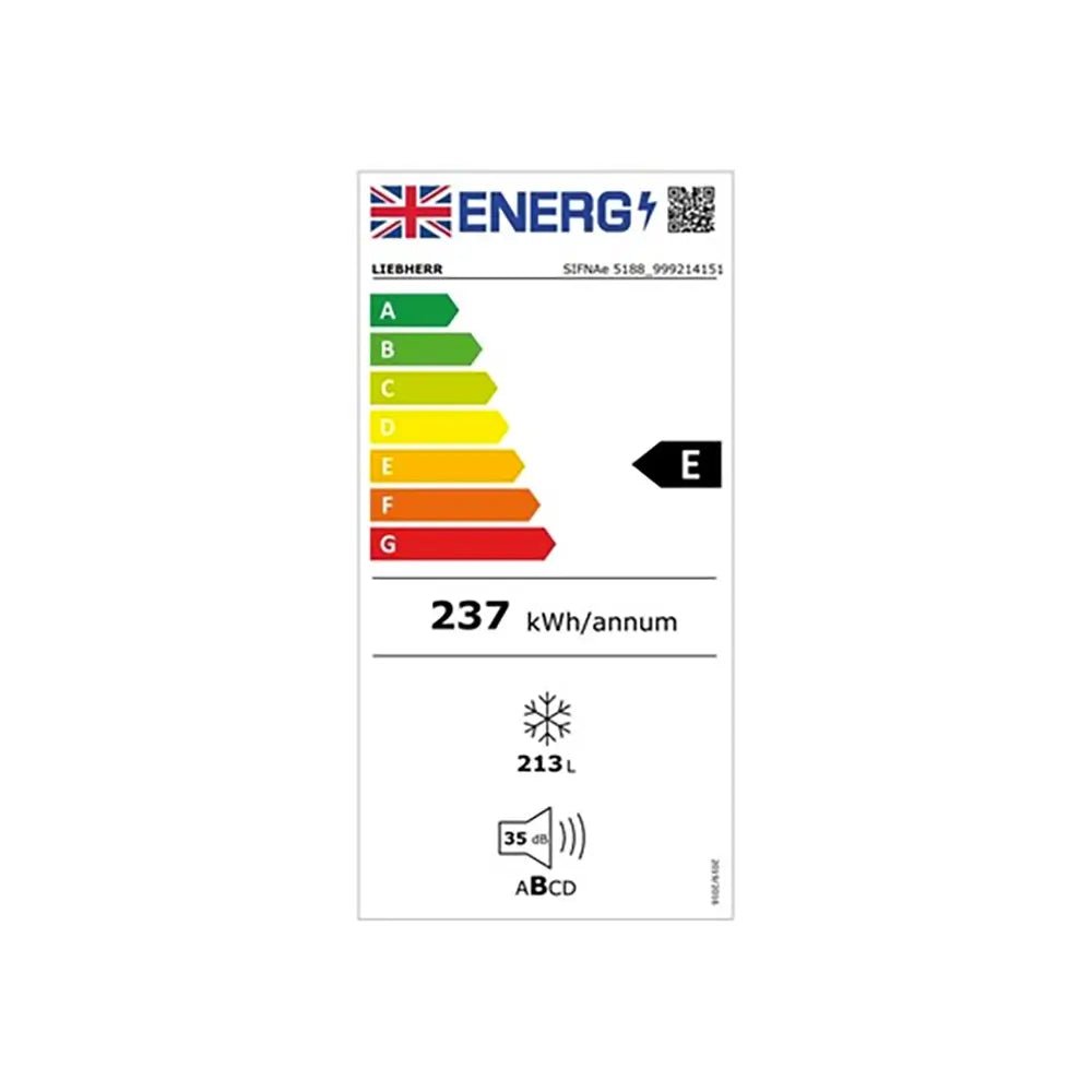 Liebherr SIFNAE5188 Peak 213 Litre Integrated Freezer with NoFrost and AutoDoor - 55.9cm Wide | Atlantic Electrics