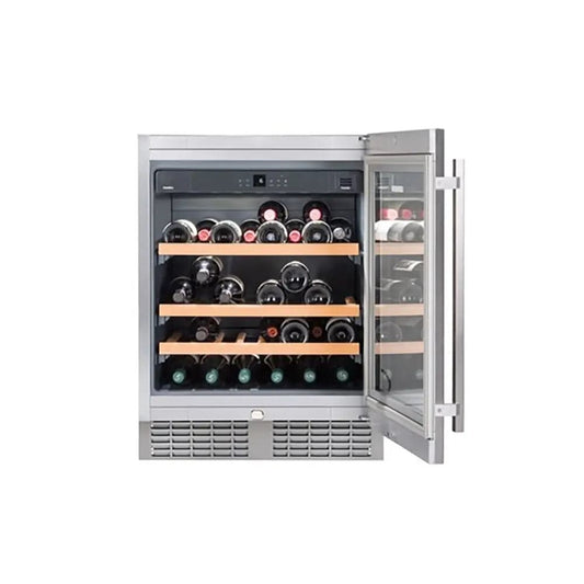 Liebherr UWKES1752 GrandCru 110 Litre Built-Under Wine Storage Cabinet, 46 Bordeaux Bottles - 59.7cm Wide | Atlantic Electrics