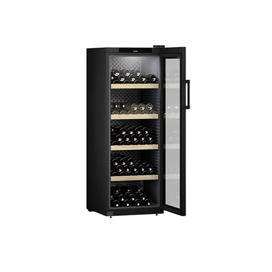 Liebherr WPBL5001 GrandCru 385 Litre Wine Storage Fridge, 196 0.75 Litre Bordeaux Bottles, 59.7cm Wide - Black | Atlantic Electrics