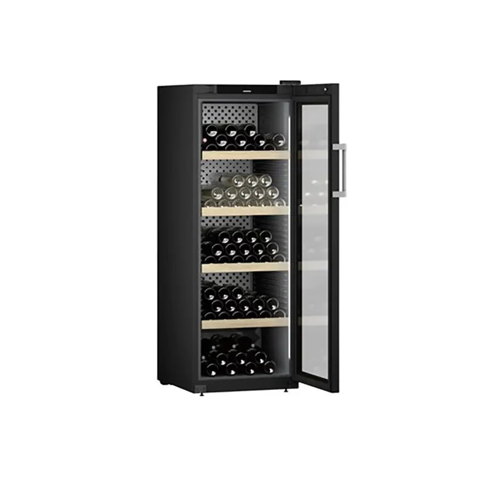 Liebherr WPBLI5031 GrandCru Selection 385 Litre Wine Storage Fridge, 196 0.75 Litre Bordeaux Bottles, 59.7cm Wide - Black | Atlantic Electrics - 40320582058207 