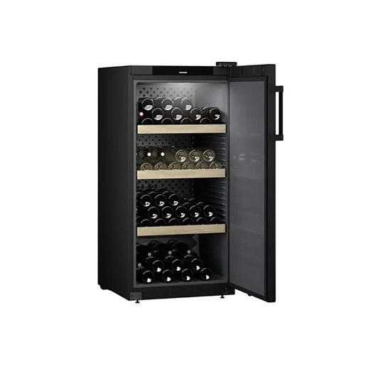 Liebherr WSBL4201 GrandCru 267 Litre Wine Storage Fridge, 141 0.75 Litre Bordeaux Bottles, 59.7cm Wide - Black | Atlantic Electrics