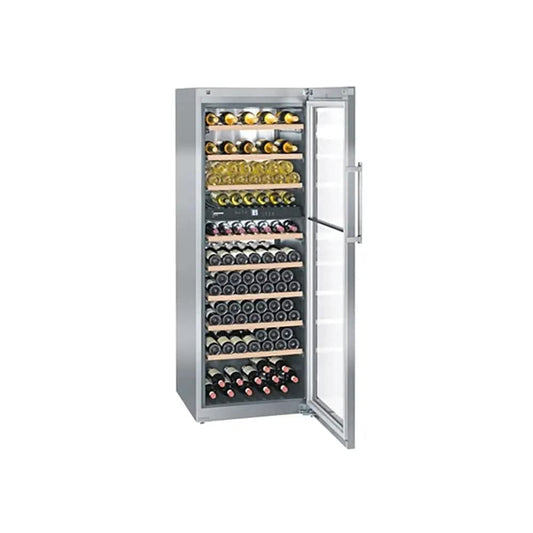 Liebherr WTES5972 Vinidor 521 Litre Multi-Temperature Wine Cooler, 211 Bordeaux Bottles, 70cm Wide - Stainless Steel | Atlantic Electrics