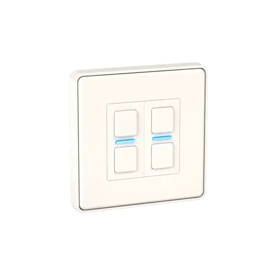 Lightwave LP22WHMK2 Smart Dimmer with Energy Monitoring, 2 Gang, White Metal - Works with Alexa, Google Assistant, HomeKit. iOS & Android Compatible | Atlantic Electrics