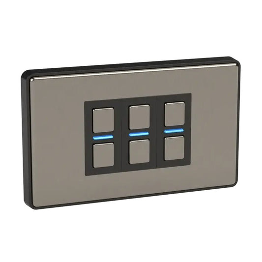 Lightwave LP23MK2 Smart Dimmer with Energy Monitoring, 3 Gang, Stainless Steel Works with Alexa, Google Assistant, HomeKit. iOS & Android Compatible | Atlantic Electrics