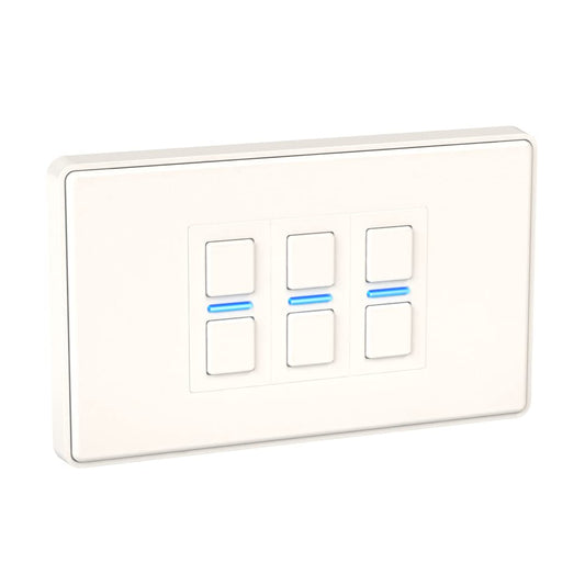 Lightwave LP23MK2 Smart Dimmer with Energy Monitoring, 3 Gang, White Works with Alexa, Google Assistant, HomeKit. iOS & Android Compatible | Atlantic Electrics
