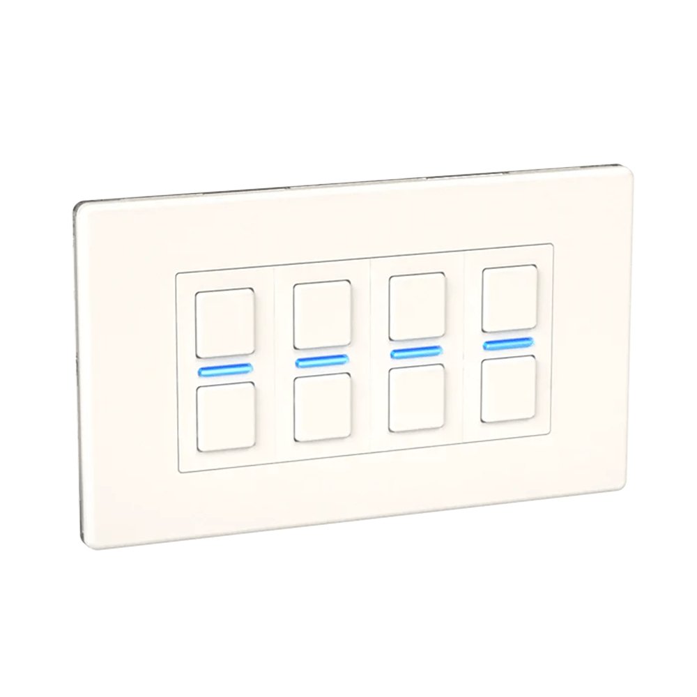 Lightwave LP24WH Smart Dimmer, 4 Gang, Works with Alexa, Google Assistant, HomeKit, iOS & Android Compatible - White Metal | Atlantic Electrics - 39478243164383 