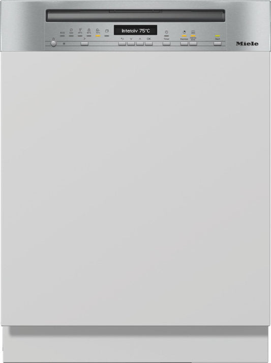 Miele G7200SCi Semi Integrated Standard Dishwasher - Clean Steel Control Panel with Fixed Door Fixing Kit | Atlantic Electrics