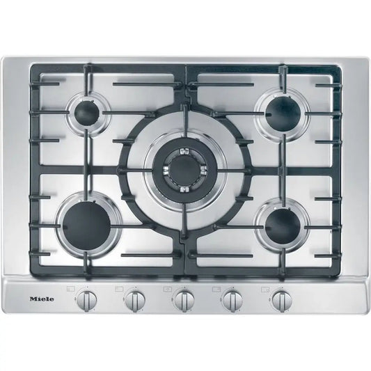 Miele KM2032SS Gas Hob with 5 Burners Including Mono Wok - Stainless Steel | Atlantic Electrics