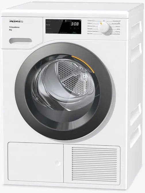 Miele TED265WP Freestanding Heat Pump Tumble Dryer, 8kg Load, White | Atlantic Electrics