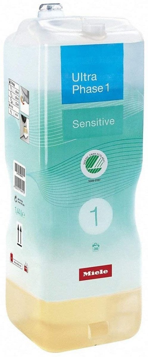 Miele UltraPhase 1 Sensitive (1.4 litres) 2-component detergent for whites and coloured items. | Atlantic Electrics