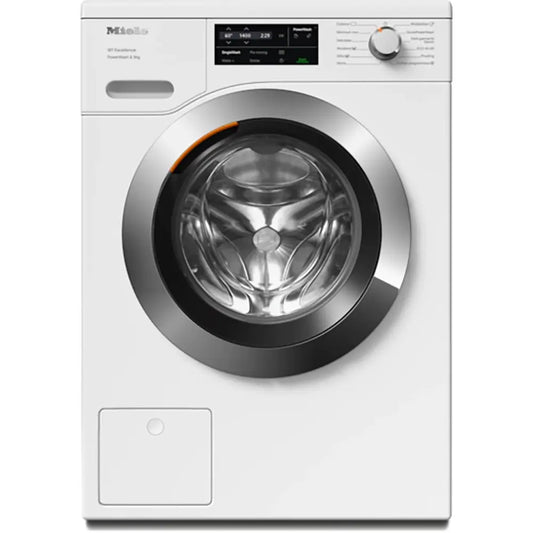 Miele WEG365 Freestanding Washing Machine, 9kg Load, 1400rpm Spin, White | Atlantic Electrics