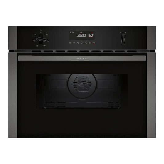 Neff C1AMG84G0B 44 Litres Built In Microwave Oven with Hot Air Black with Graphite Trim | Atlantic Electrics