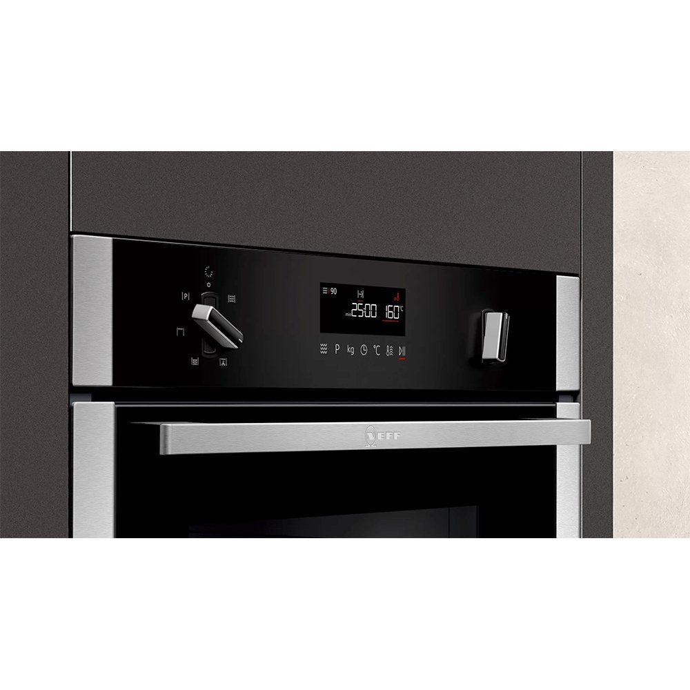 Neff C1AMG84N0B 44 Litre Built-In Combination Microwave Oven with Hot Air Grilling, 56cm Wide - Stainless Steel | Atlantic Electrics