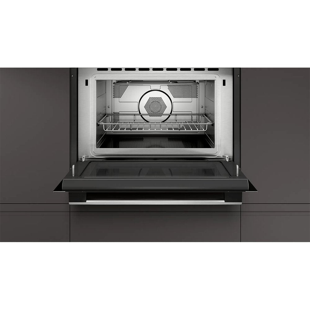 Neff C1AMG84N0B 44 Litre Built-In Combination Microwave Oven with Hot Air Grilling, 56cm Wide - Stainless Steel | Atlantic Electrics