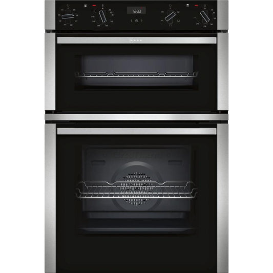 NEFF N50 U1ACE2HN0B Built In Electric Double Oven - Stainless Steel - A/B Rated | Atlantic Electrics