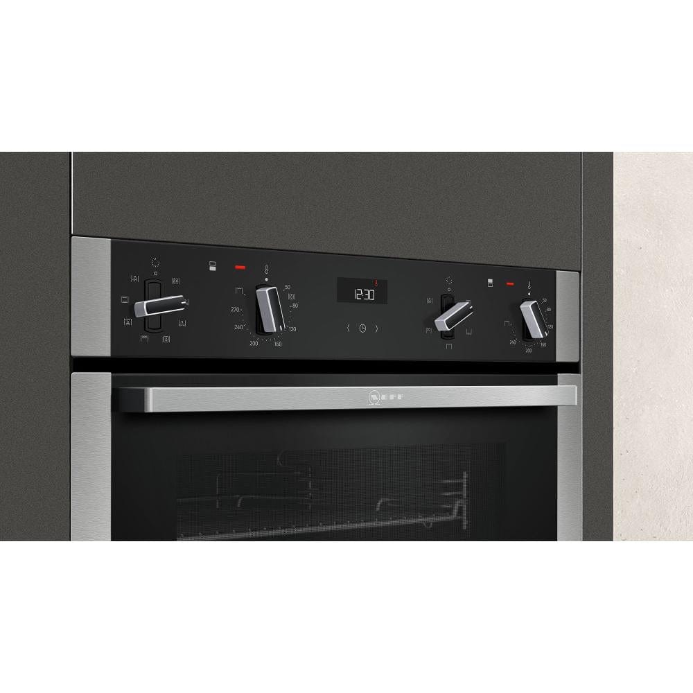 NEFF N50 U1ACE2HN0B Built In Electric Double Oven - Stainless Steel - A/B Rated | Atlantic Electrics